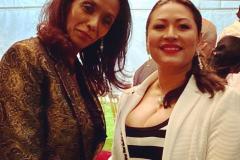 Dr Daisy with Zainab B channel 4 newsreader at the Embassy in London